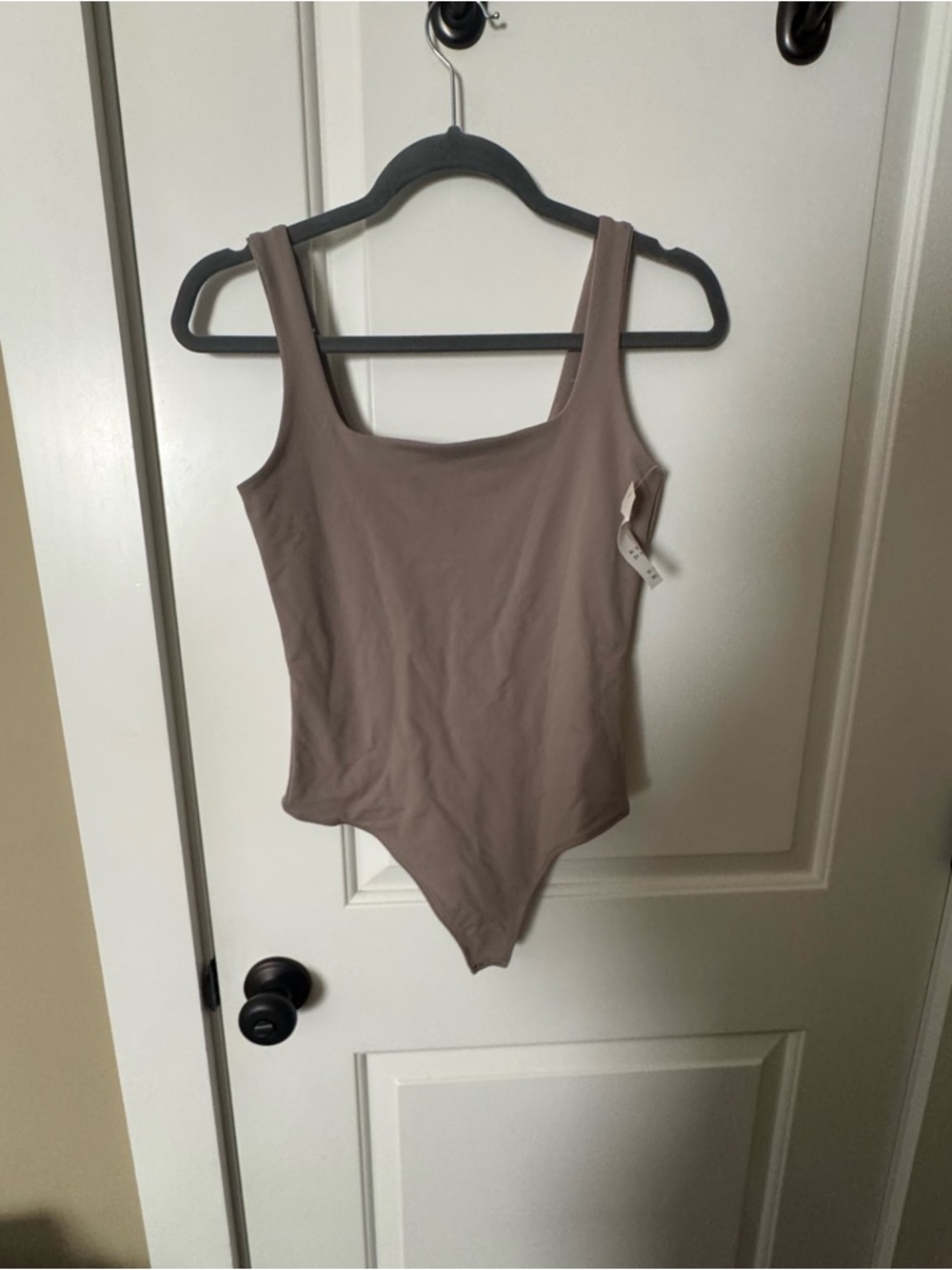 Abercrombie & Fitch Women's Scoop-Neck Bodysuit in Taupe